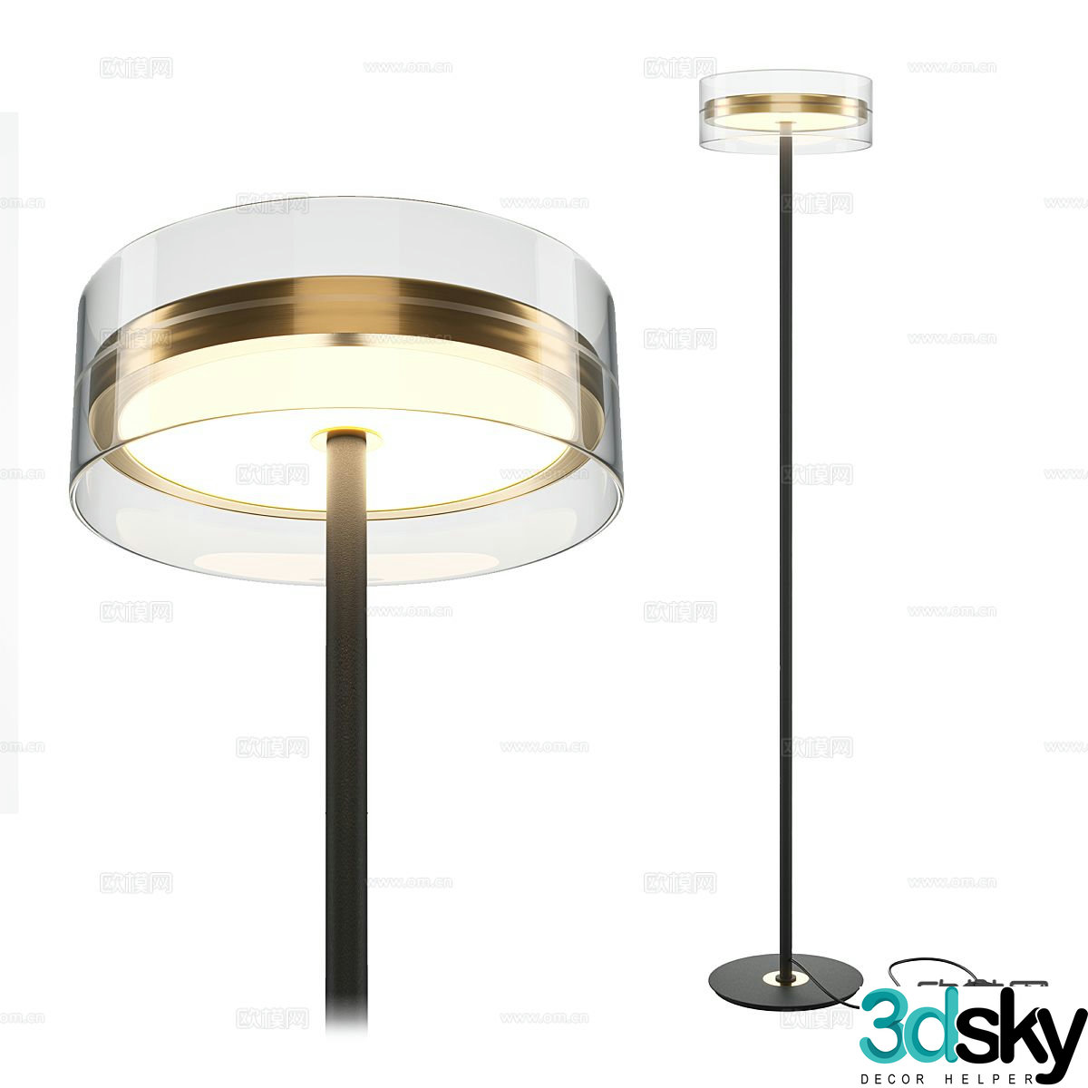 Light luxury floor lamp 3D model