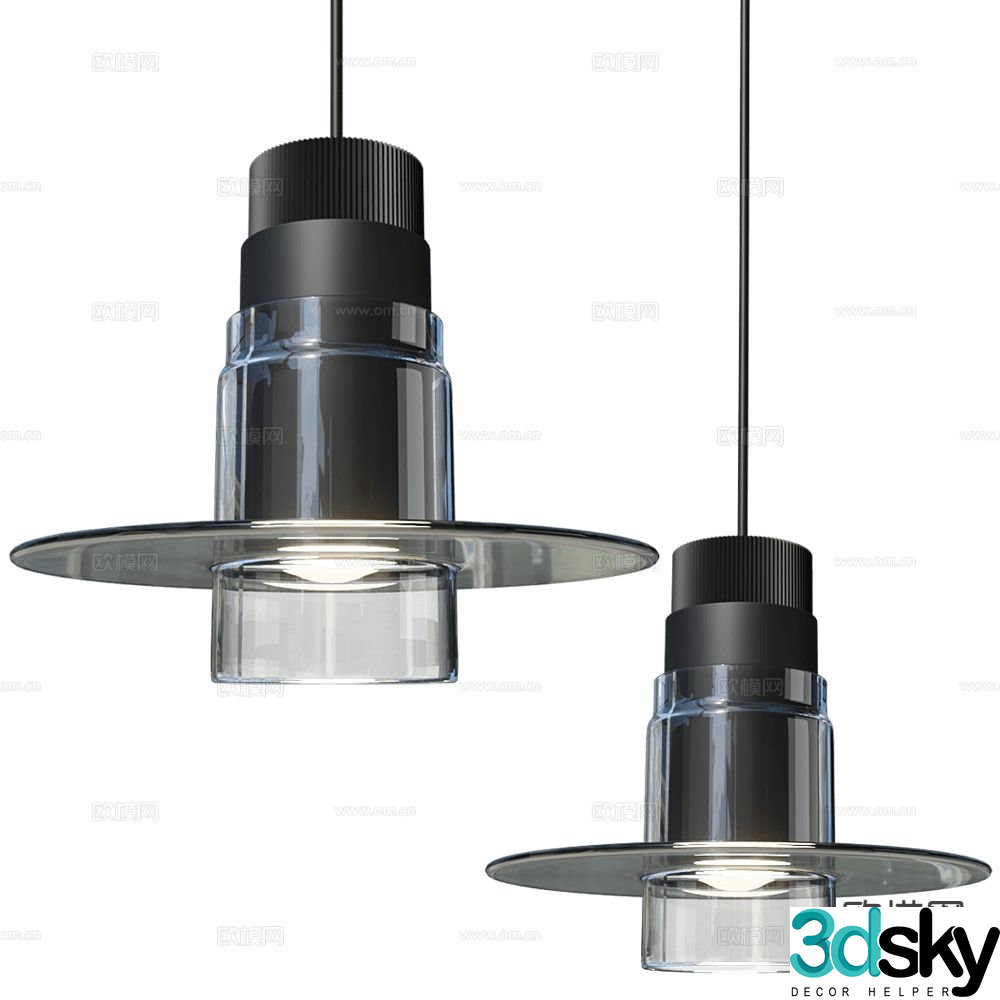Cangini Tucci glass chandelier 3d model