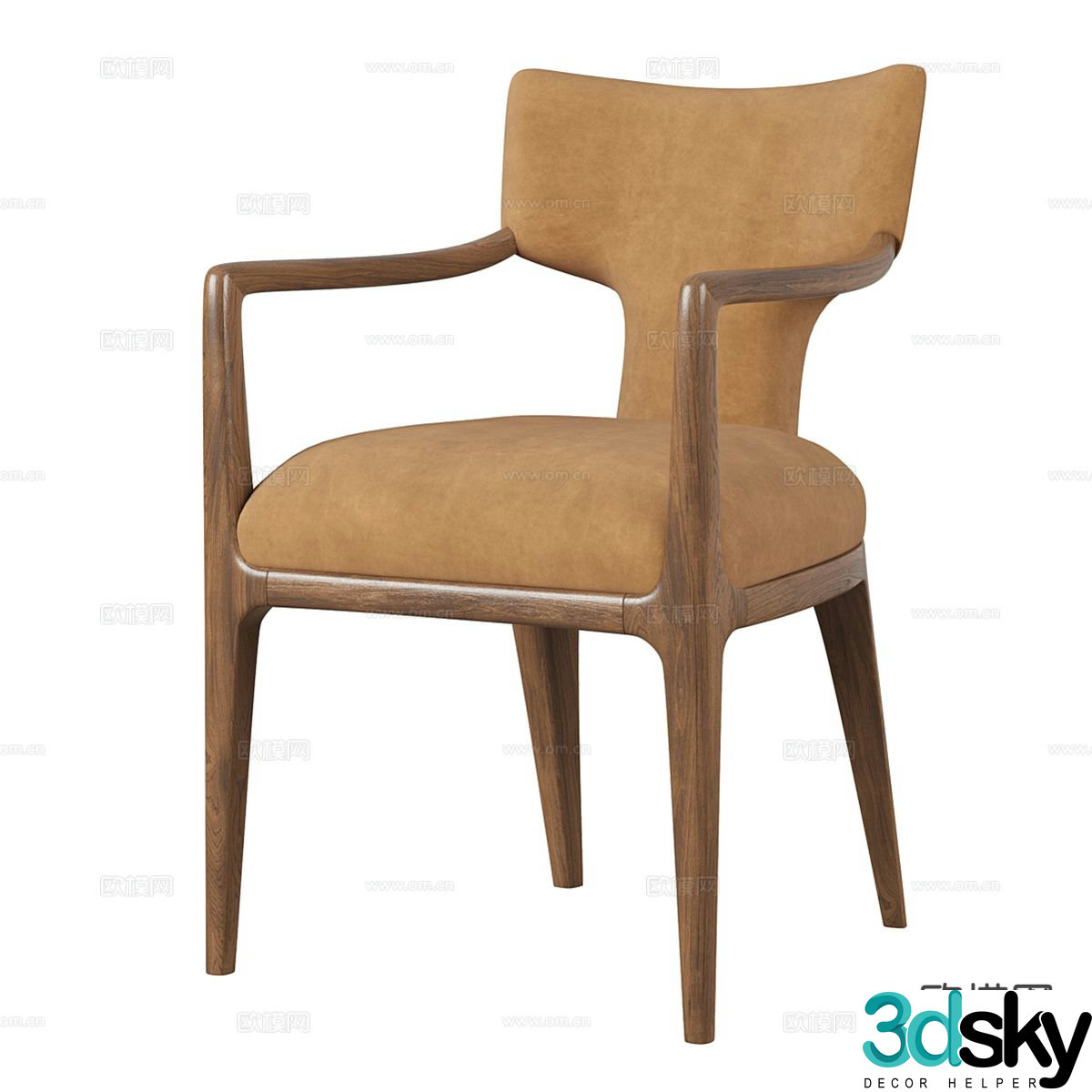 Medieval style chair leisure chair armchair 3d model