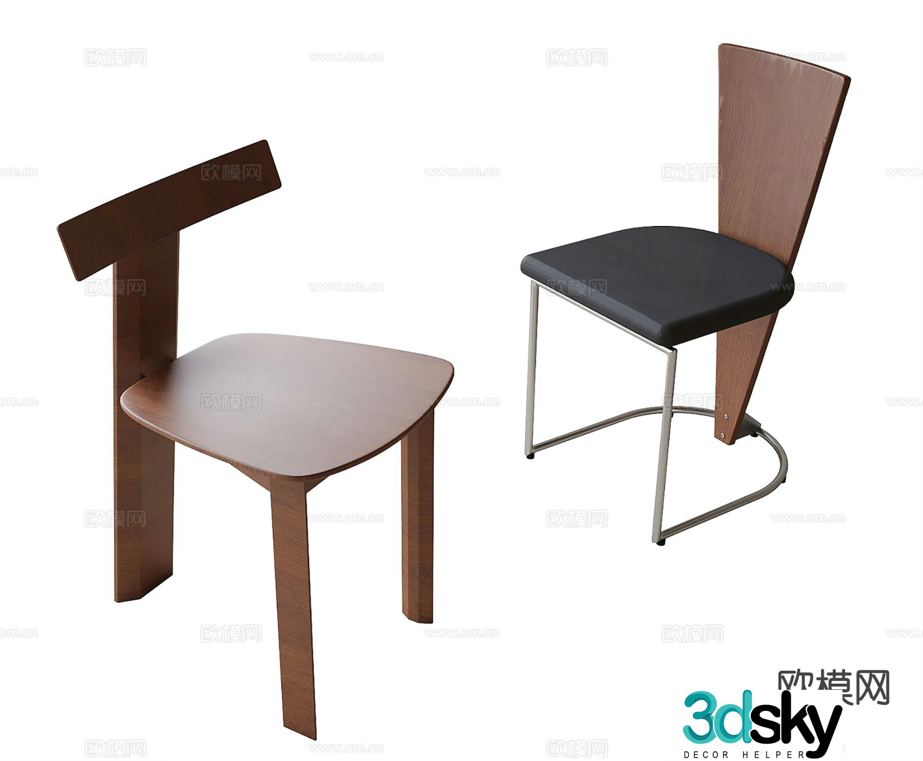 Medieval style chair dining chair leisure chair 3d model