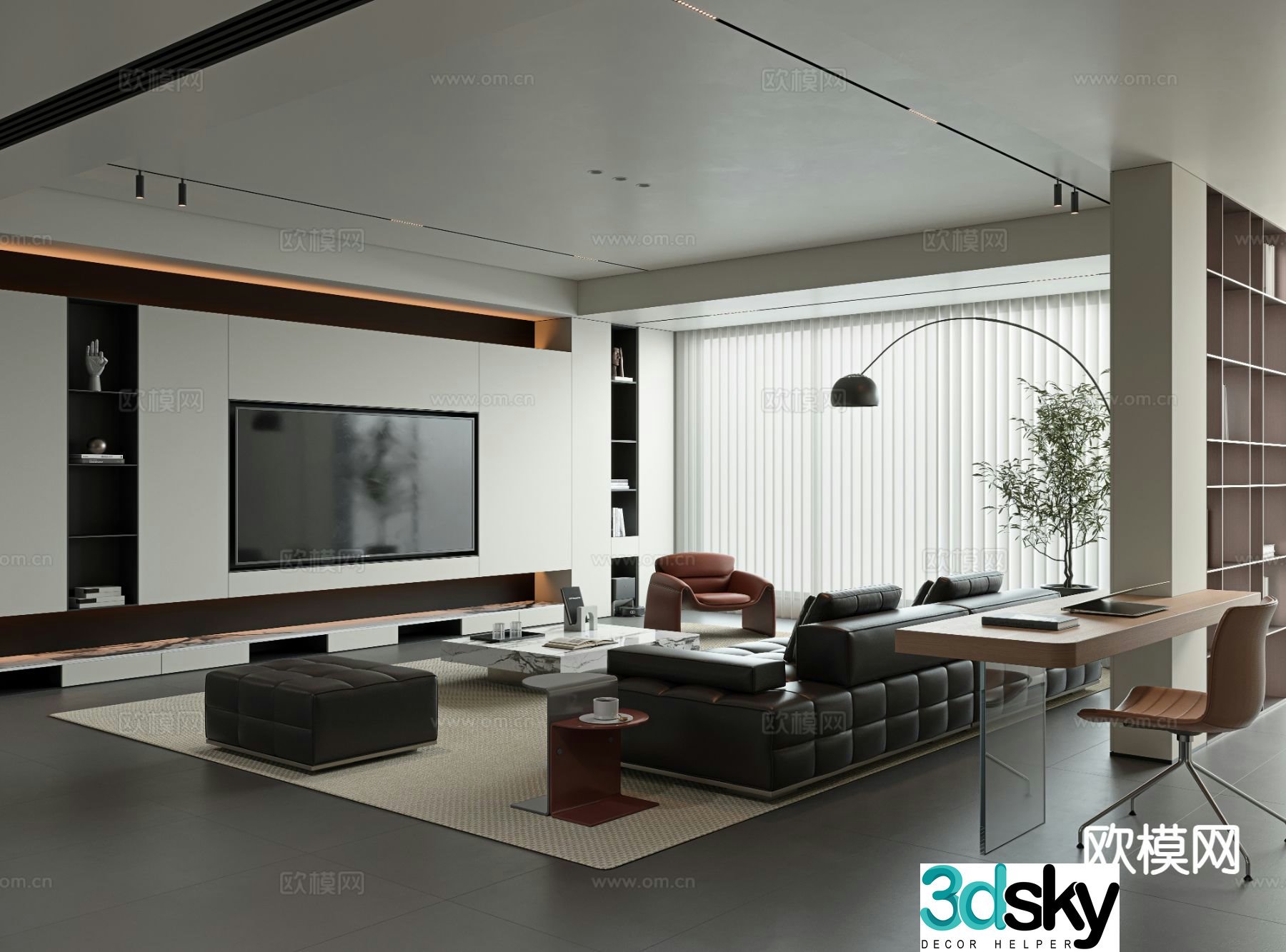 Modern living room 3d model