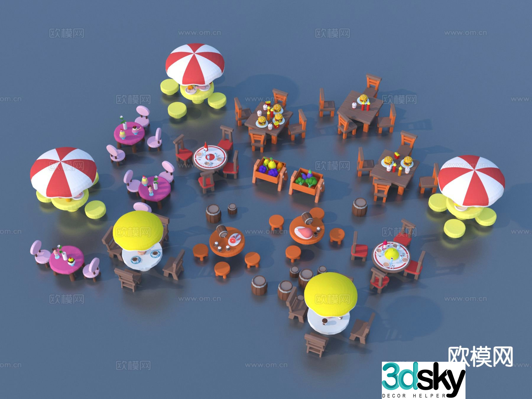 Cartoon Toy Play House Toy Sketch 3D Model
