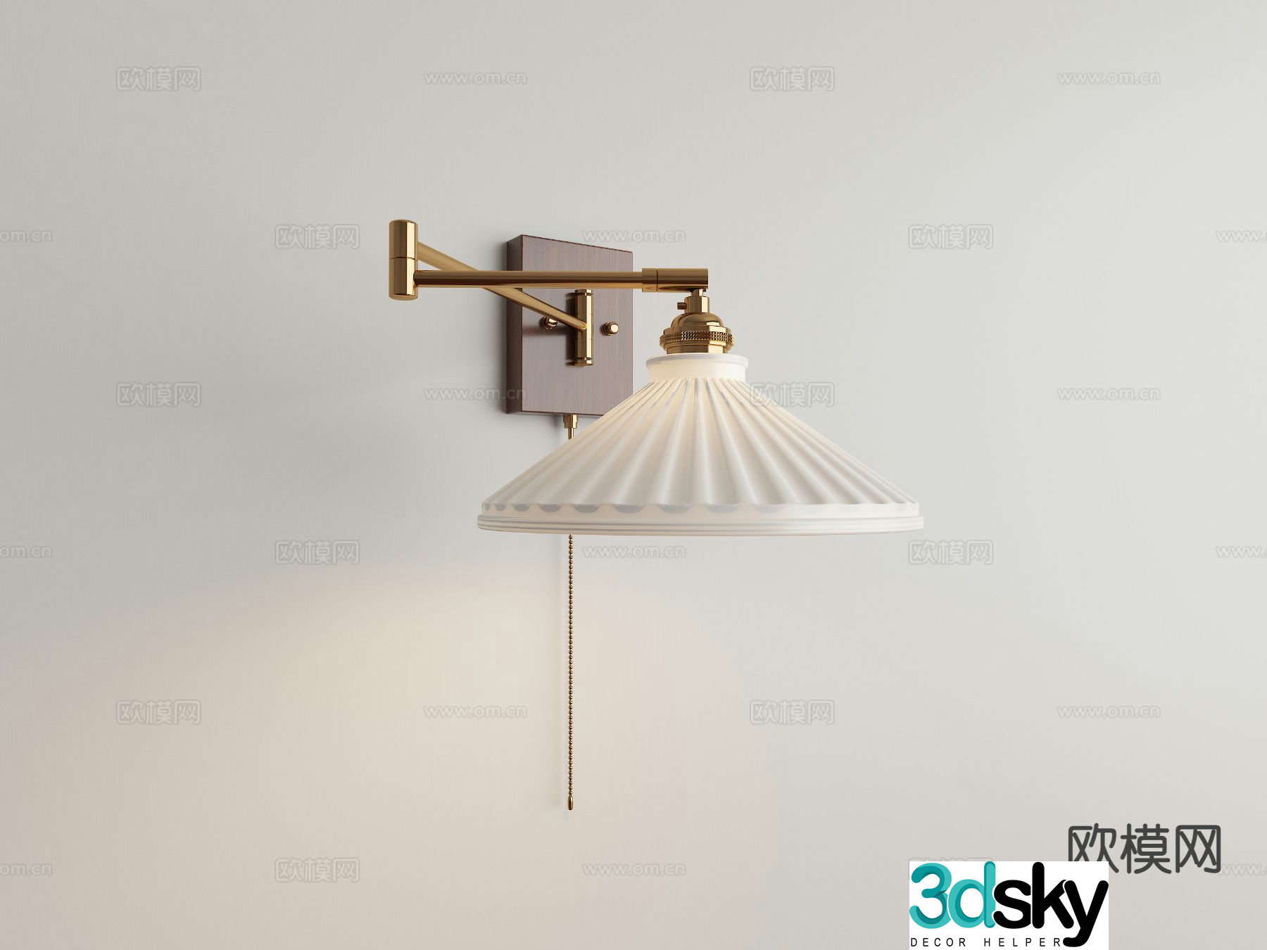 Light luxury folding wall lamp 3D model