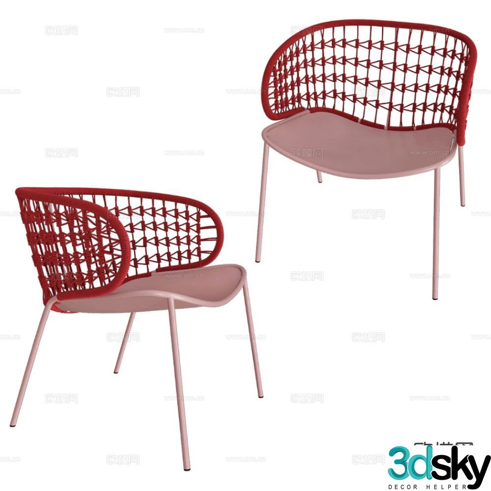 Castil lounge chair 3d model
