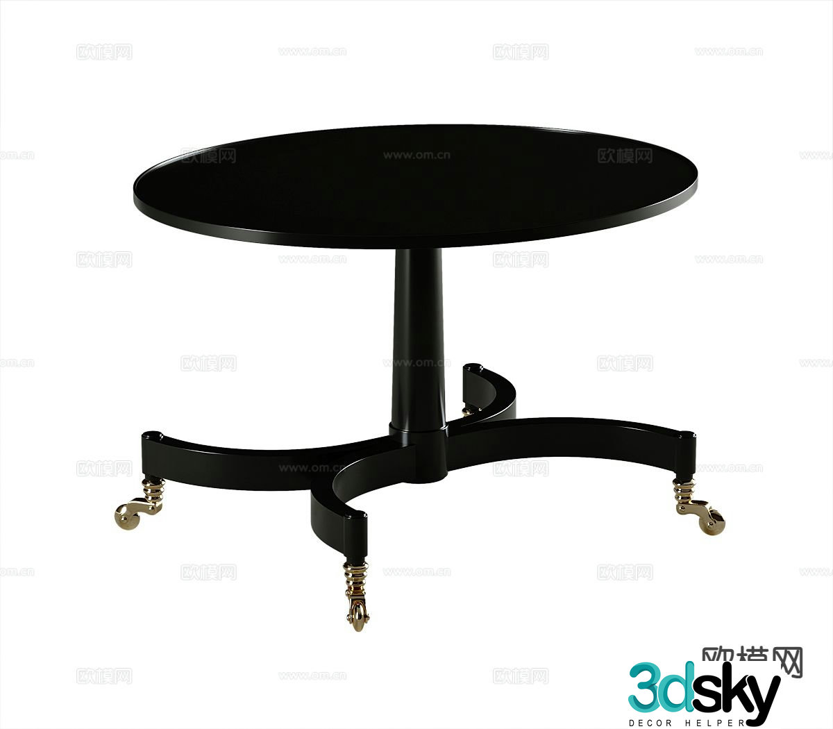 Modern side table mobile corner table 3d model