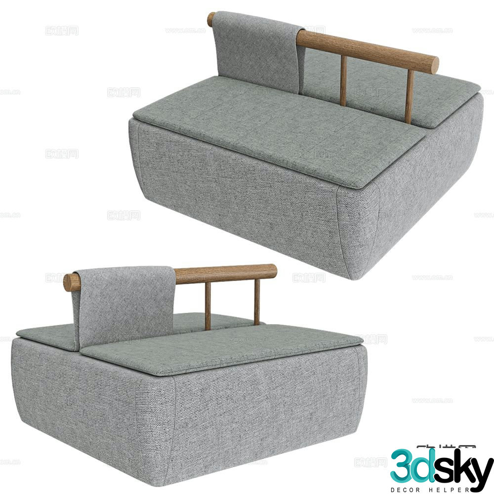 Schiavello leisure sofa double sided sofa 3d model