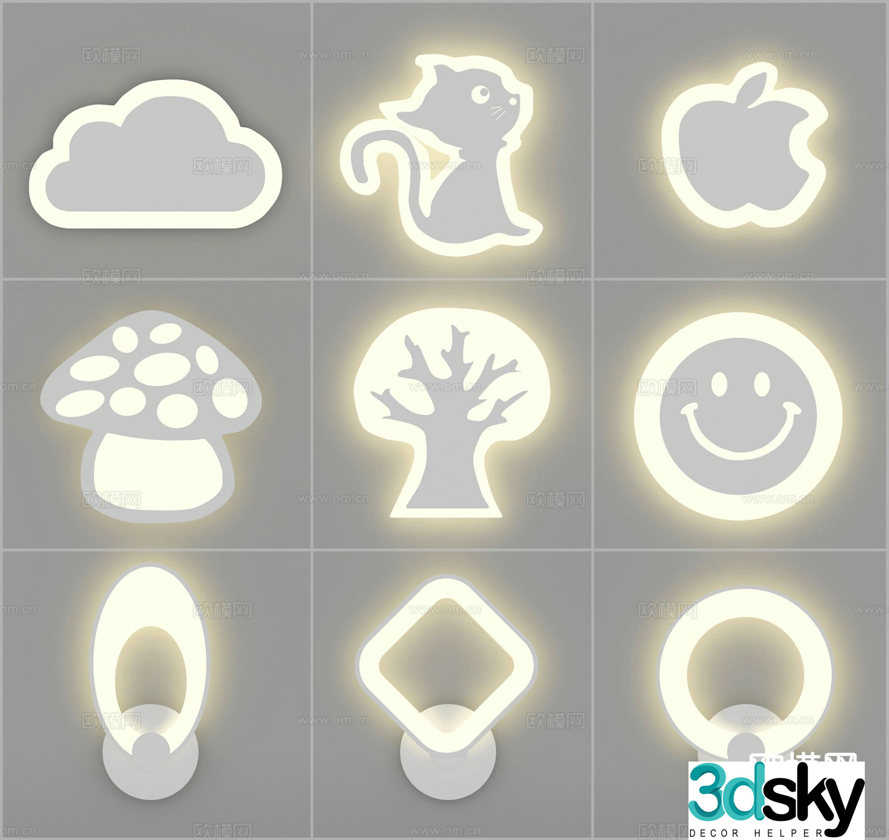Cartoon ceiling lamp children’s lighting wall lamp 3d model