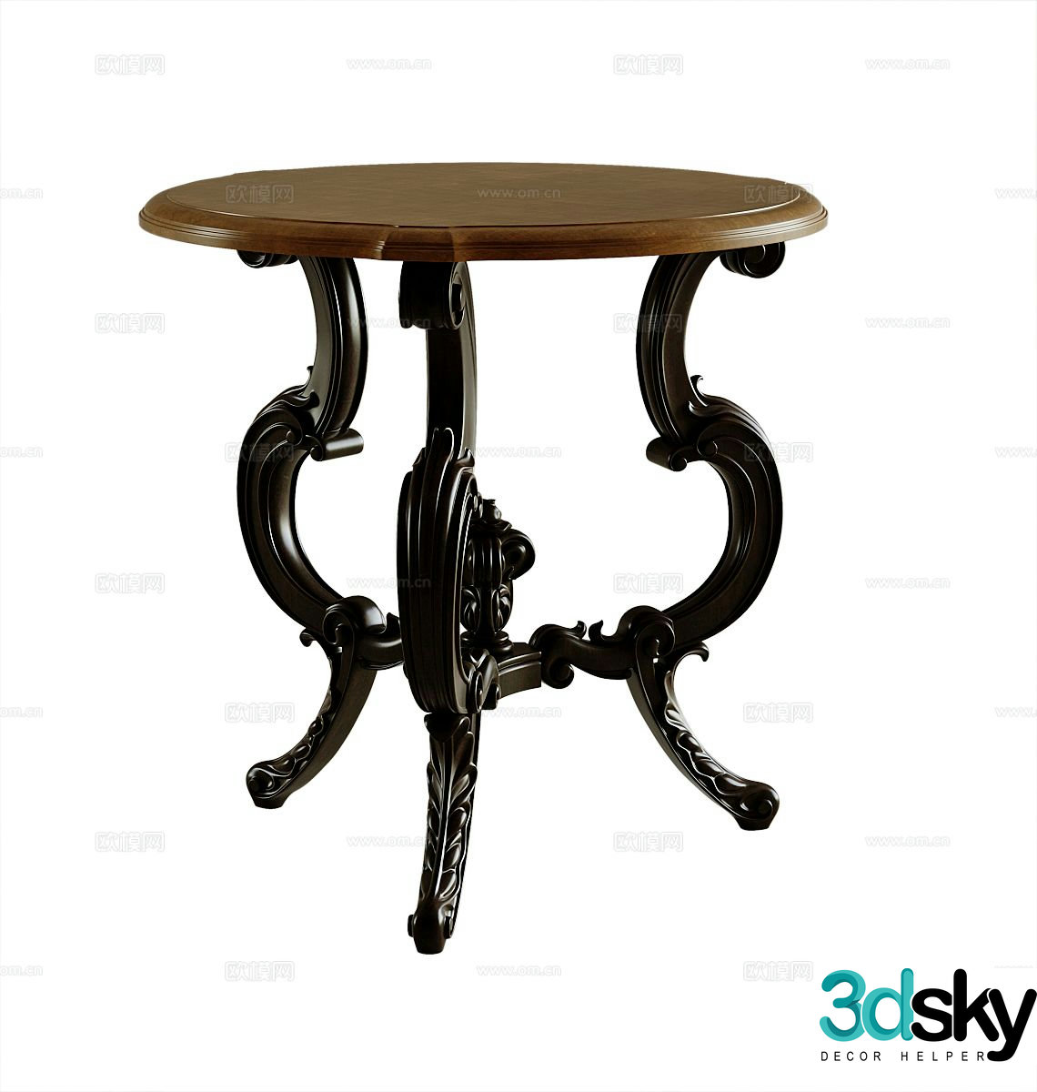 American side table corner table round table 3D model