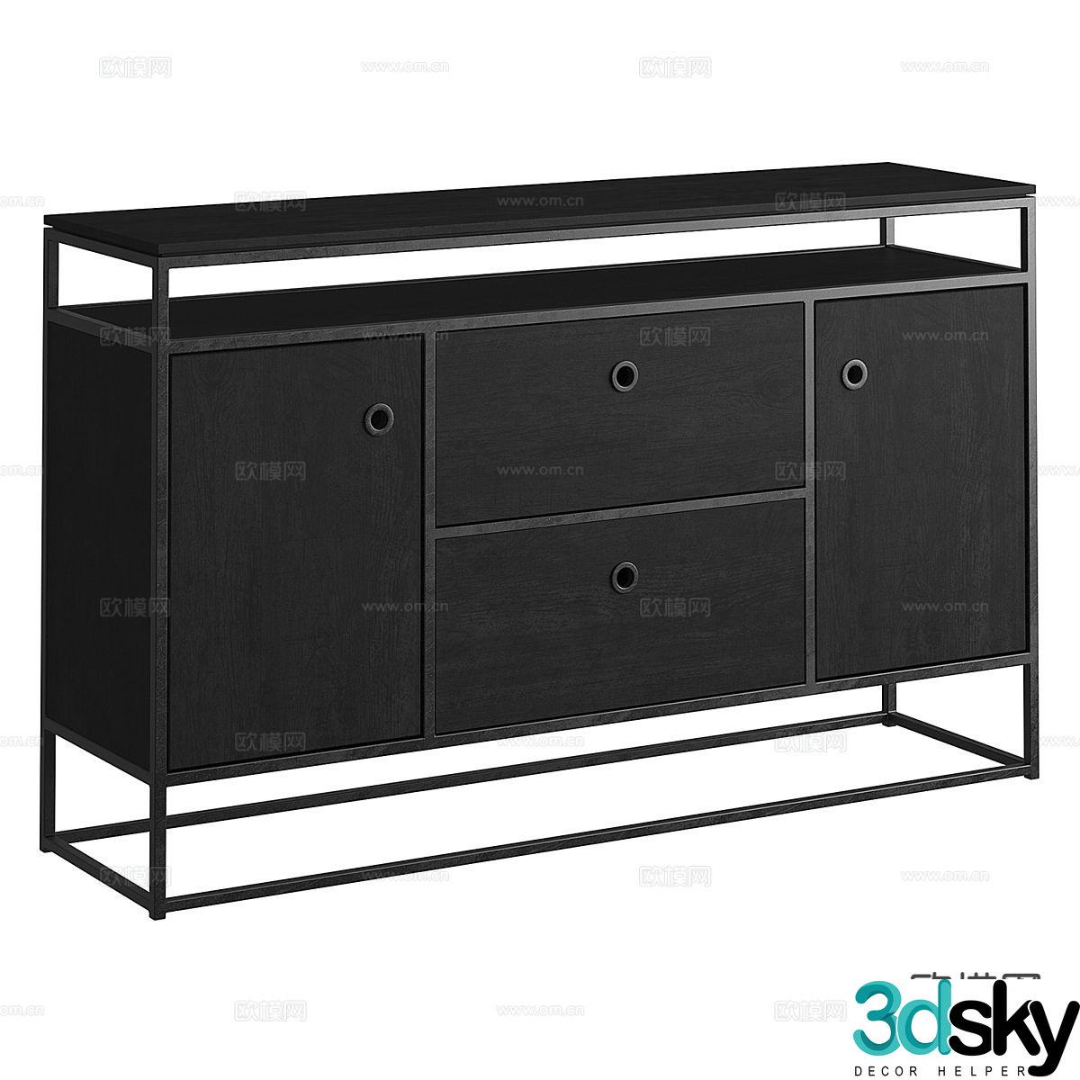 Modern side cabinet entrance cabinet 3d model