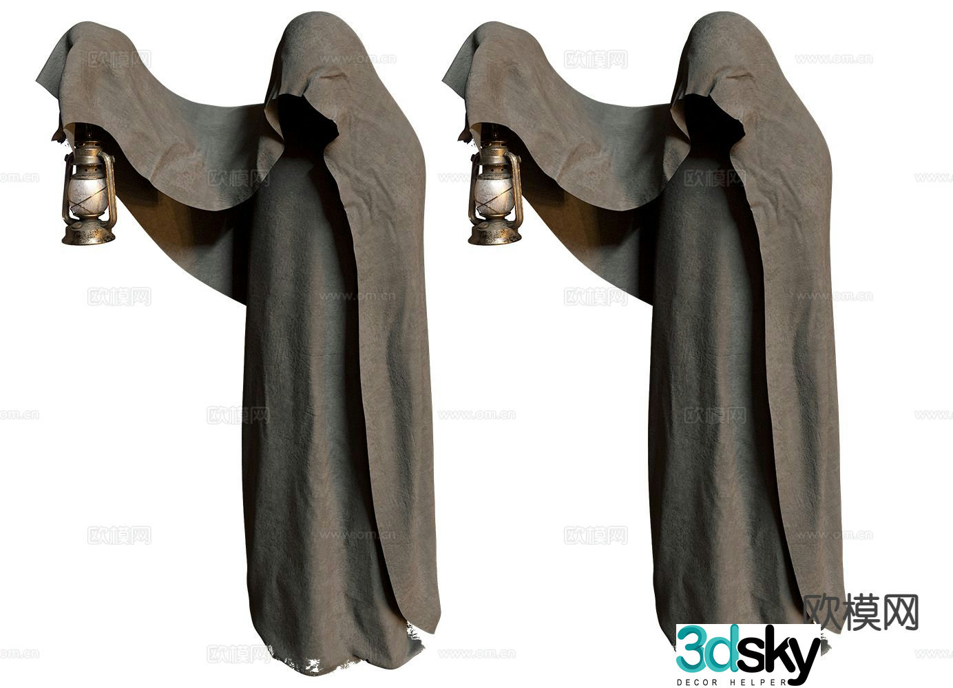 Halloween ghost character lantern holder decorative 3d model