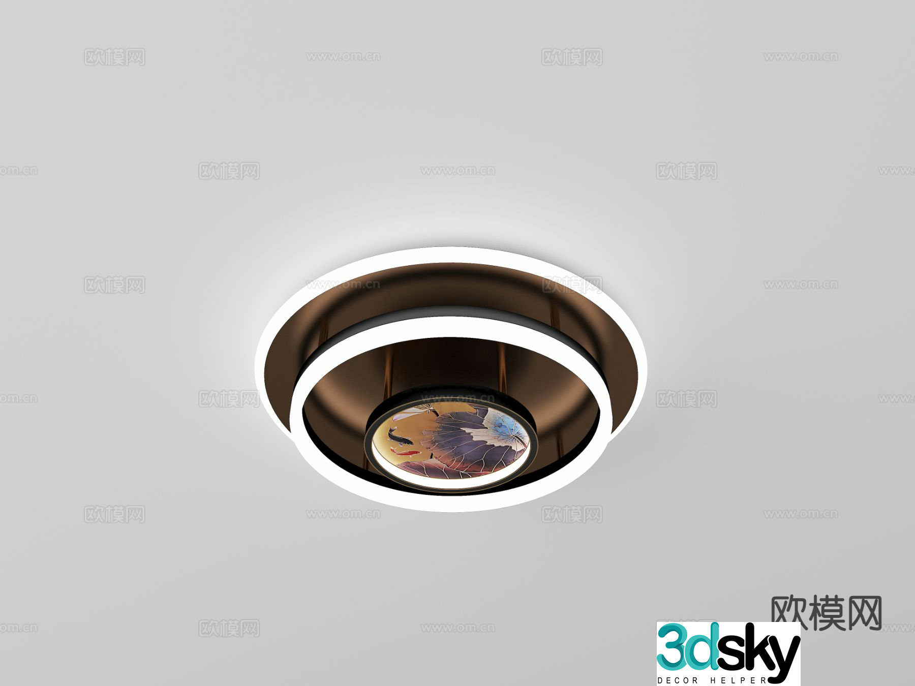 New Chinese style ceiling lamp 3d model