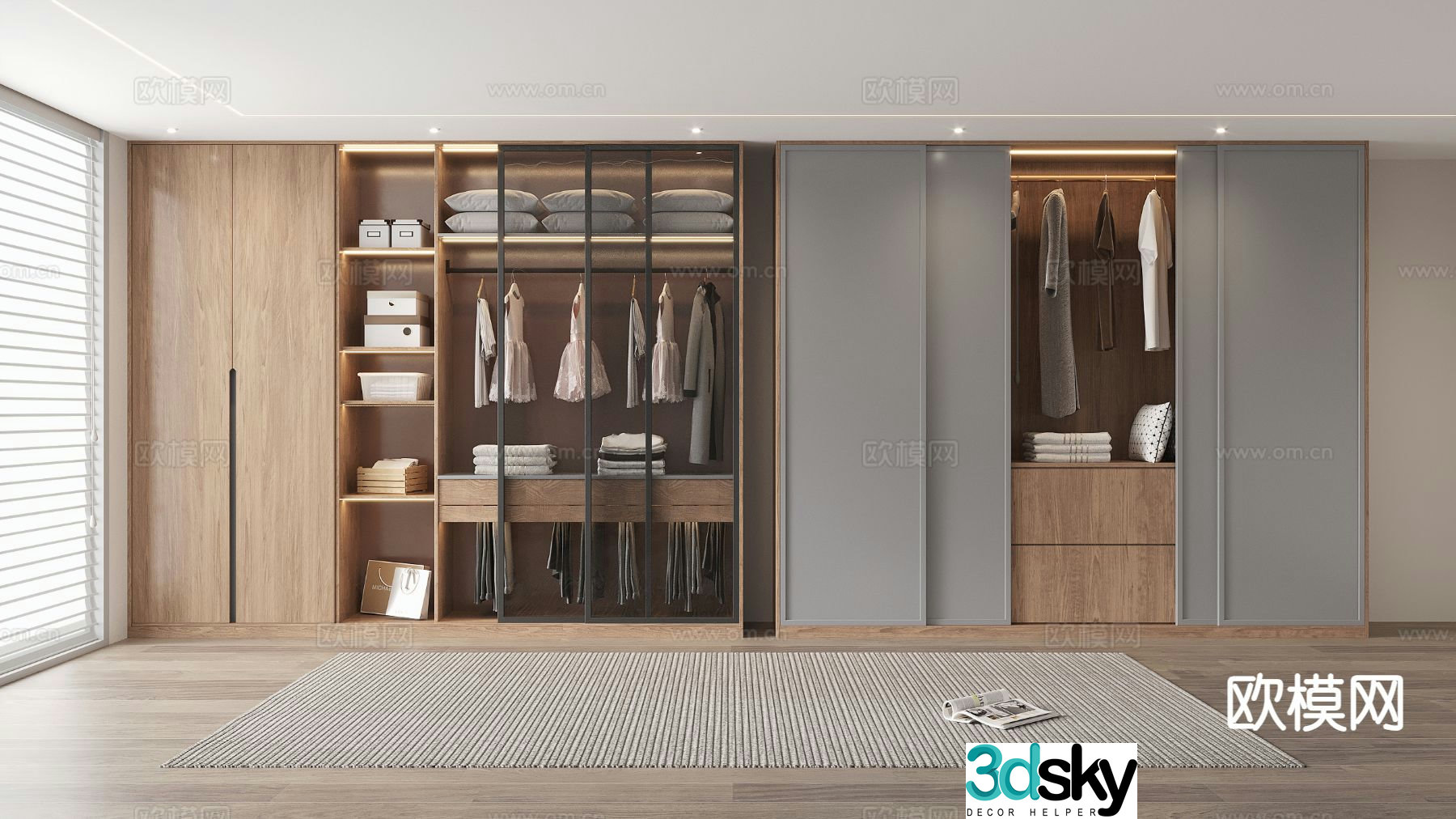 modern wardrobe wardrobe 3d model