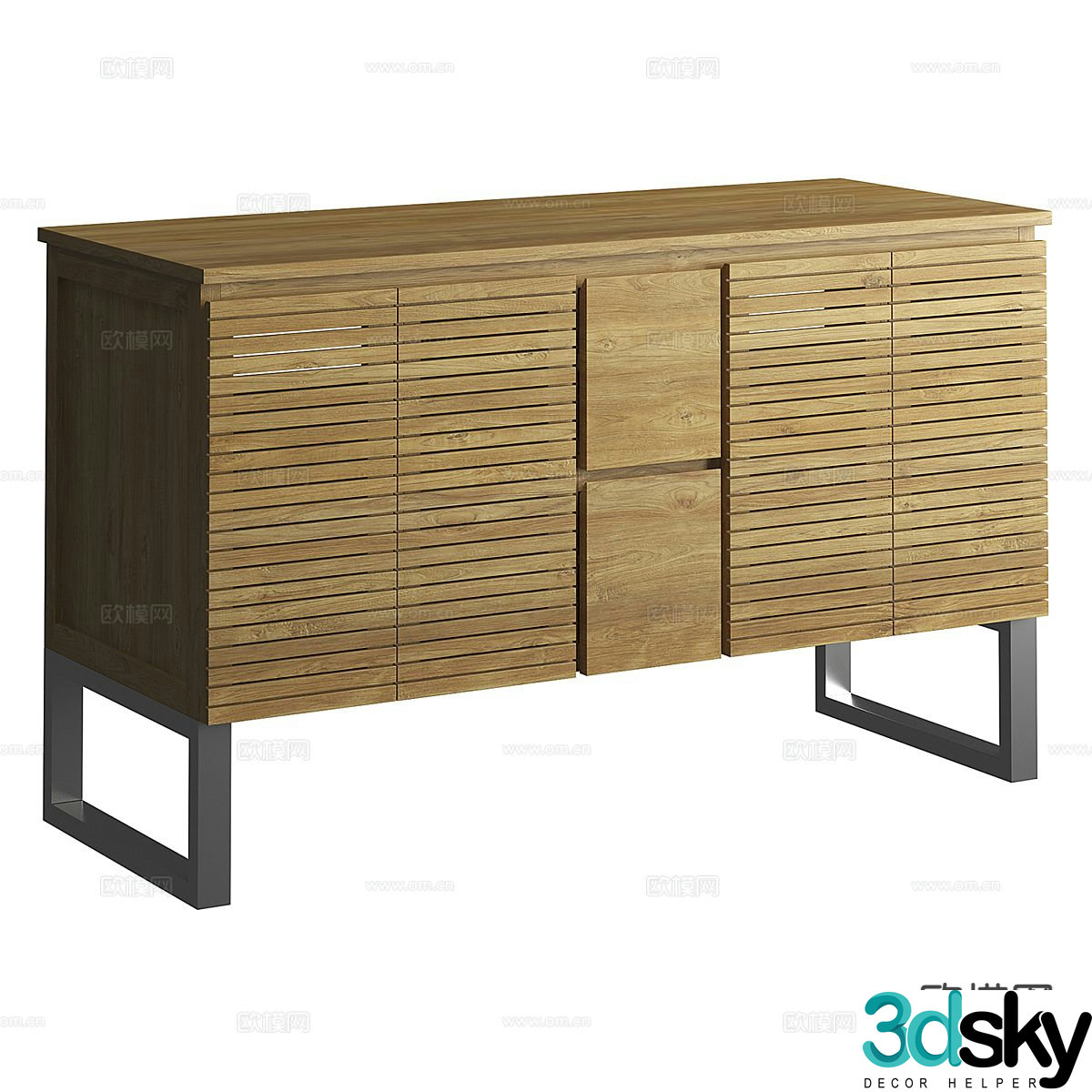 Nordic shoe cabinet wooden cabinet side cabinet 3d model