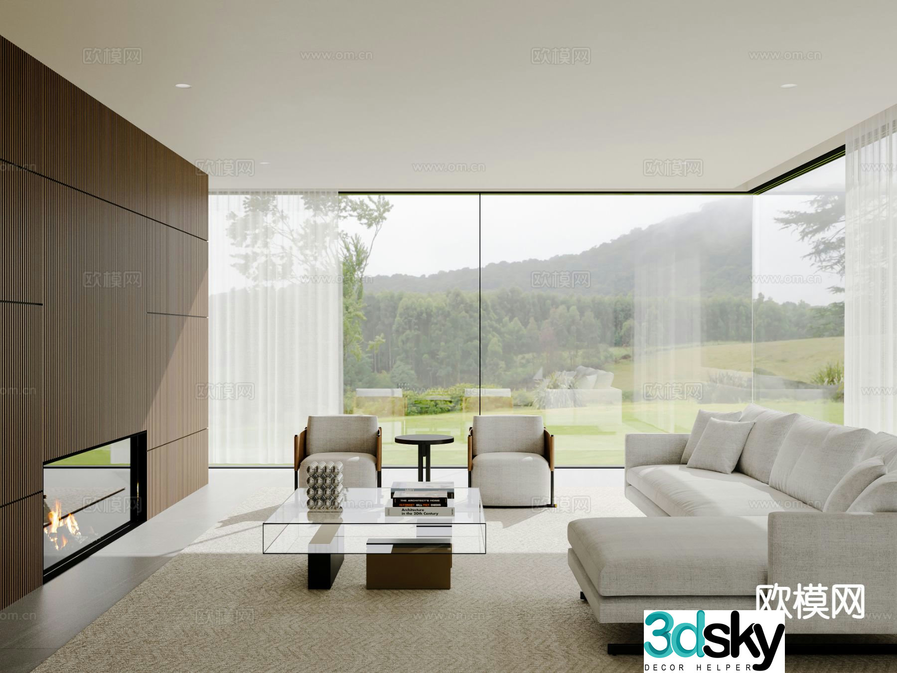 Modern living room 3d model