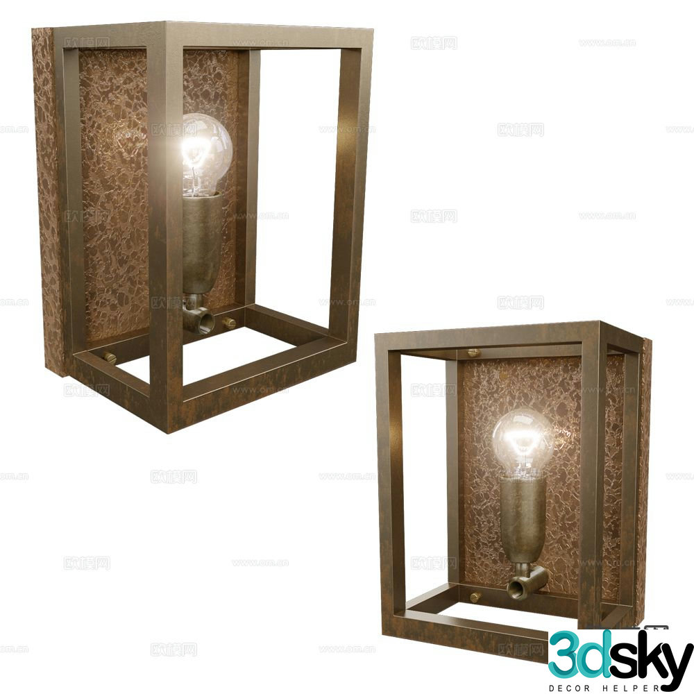 Il Fanale medieval style wall lamp 3d model