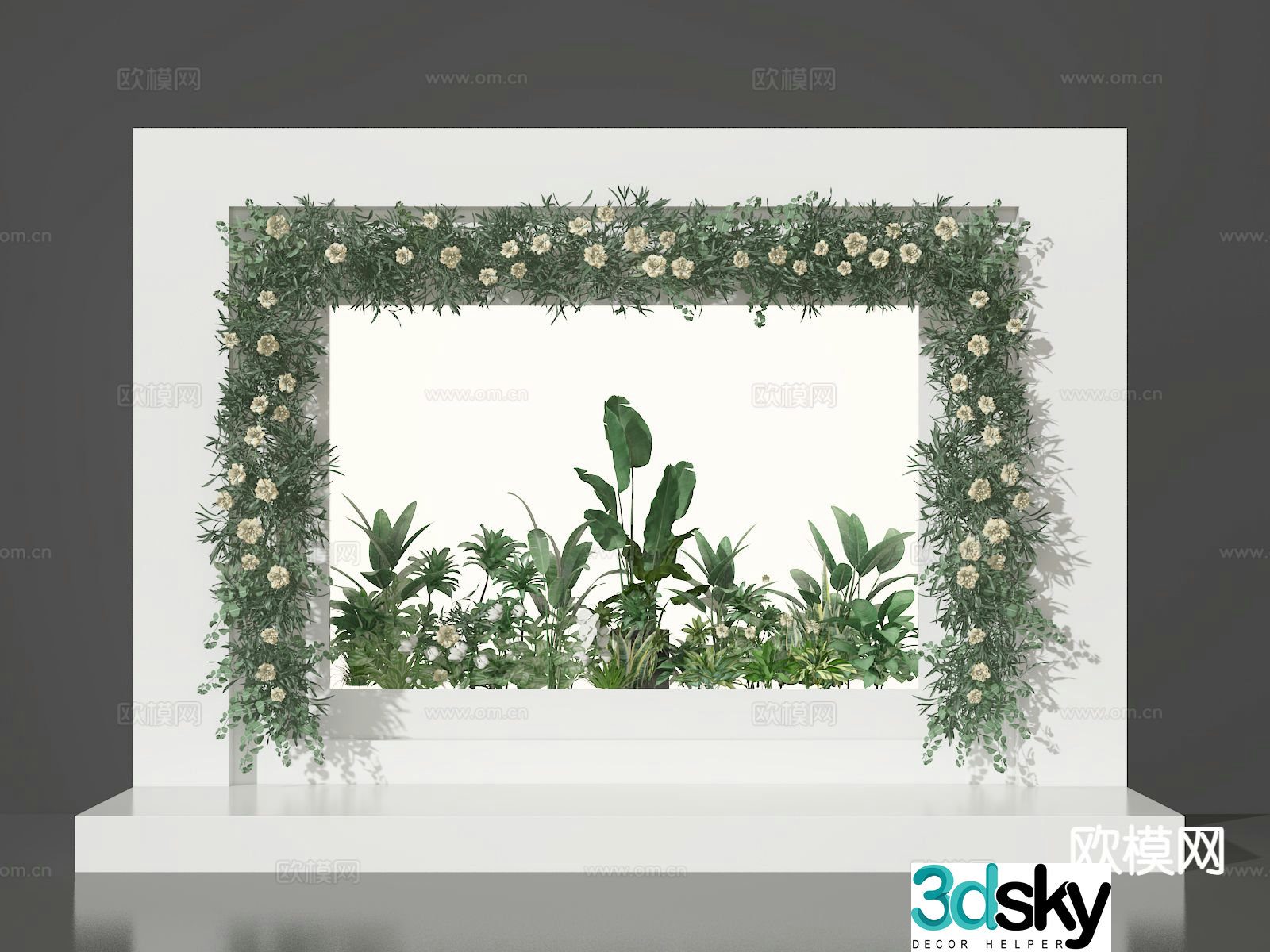 Plant and flower display 3D model
