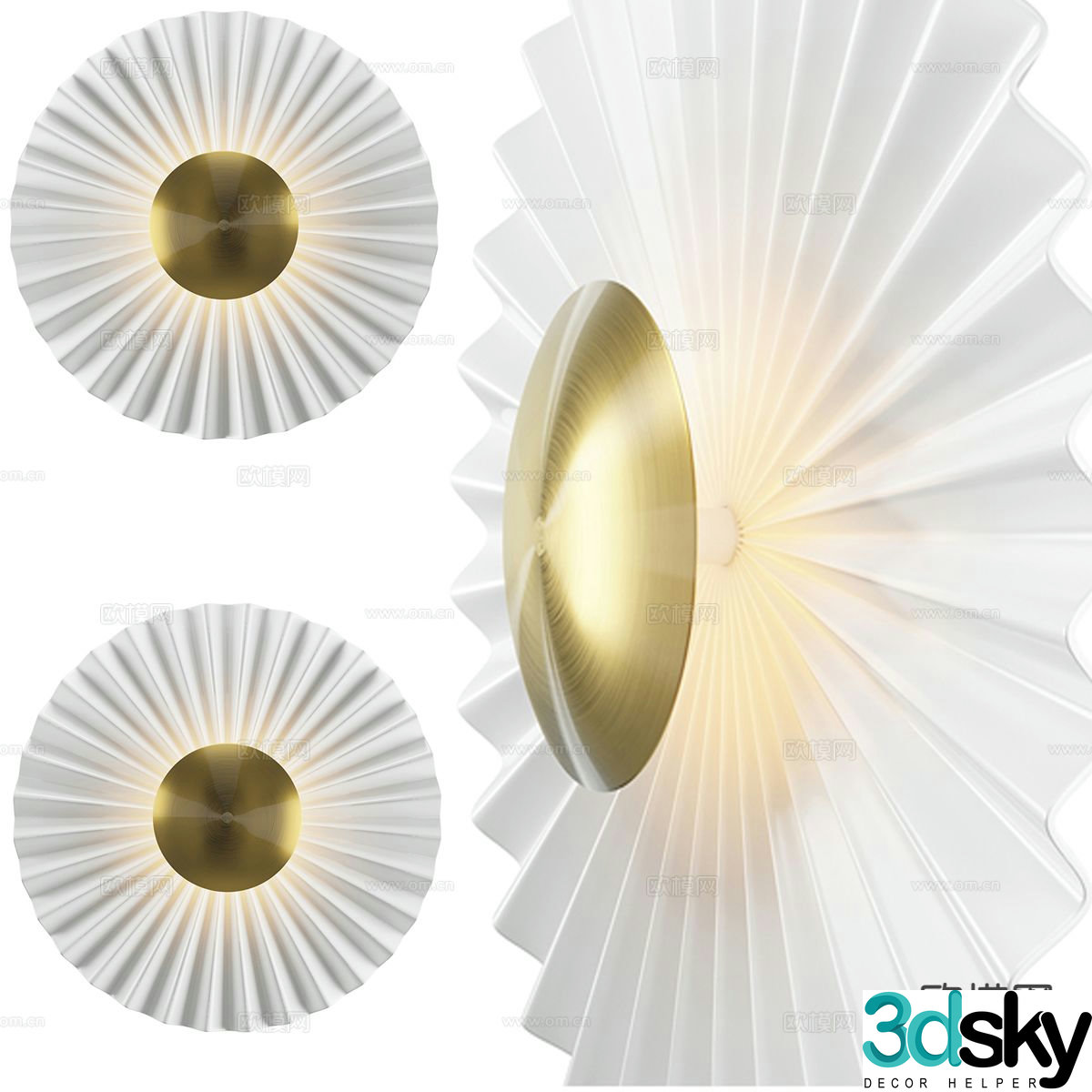 Light luxury wall lamp 3D model