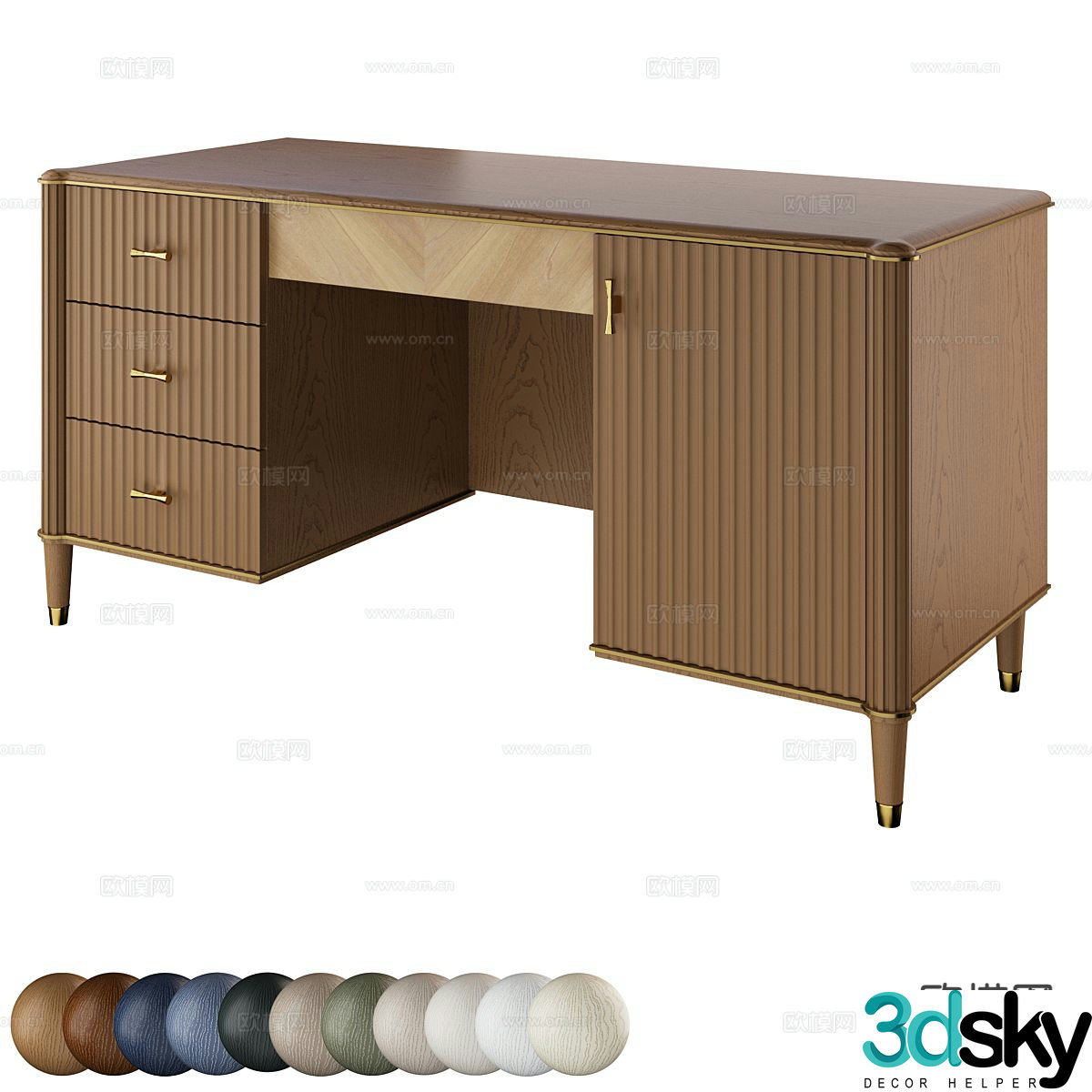 Nordic simple desk 3d model