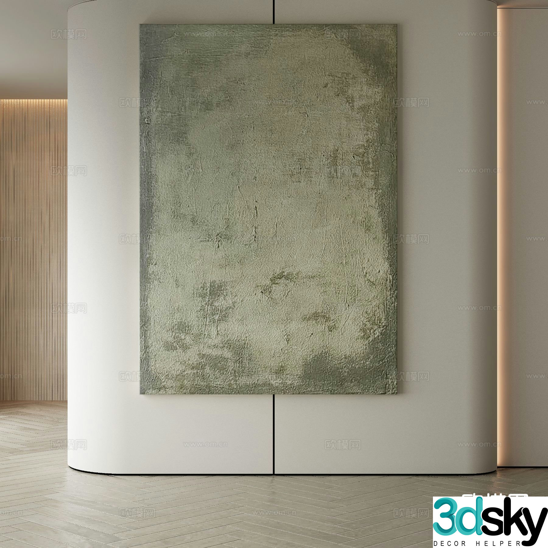 Modern art painting texture painting decorative painting 3d model