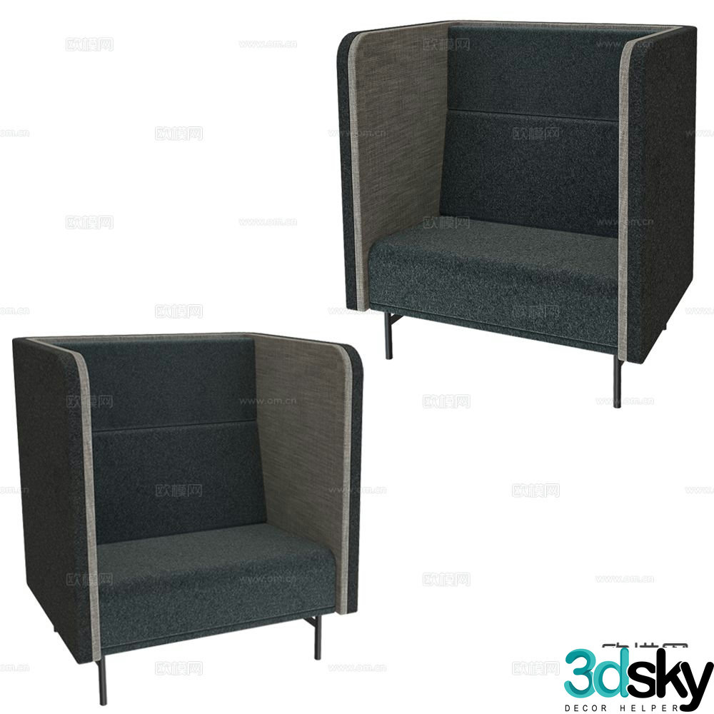 Schiavello booth sofa 3d model