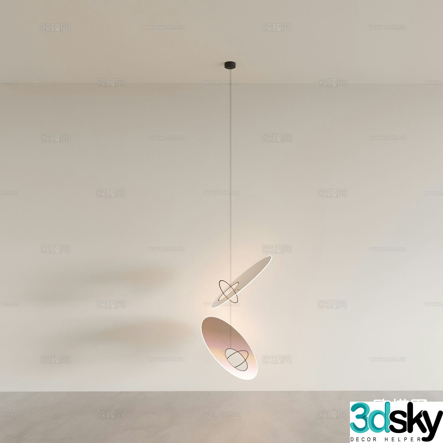 Modern art chandelier dining room chandelier 3d model