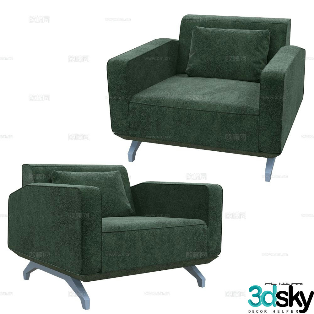 Schiavello single sofa 3d model