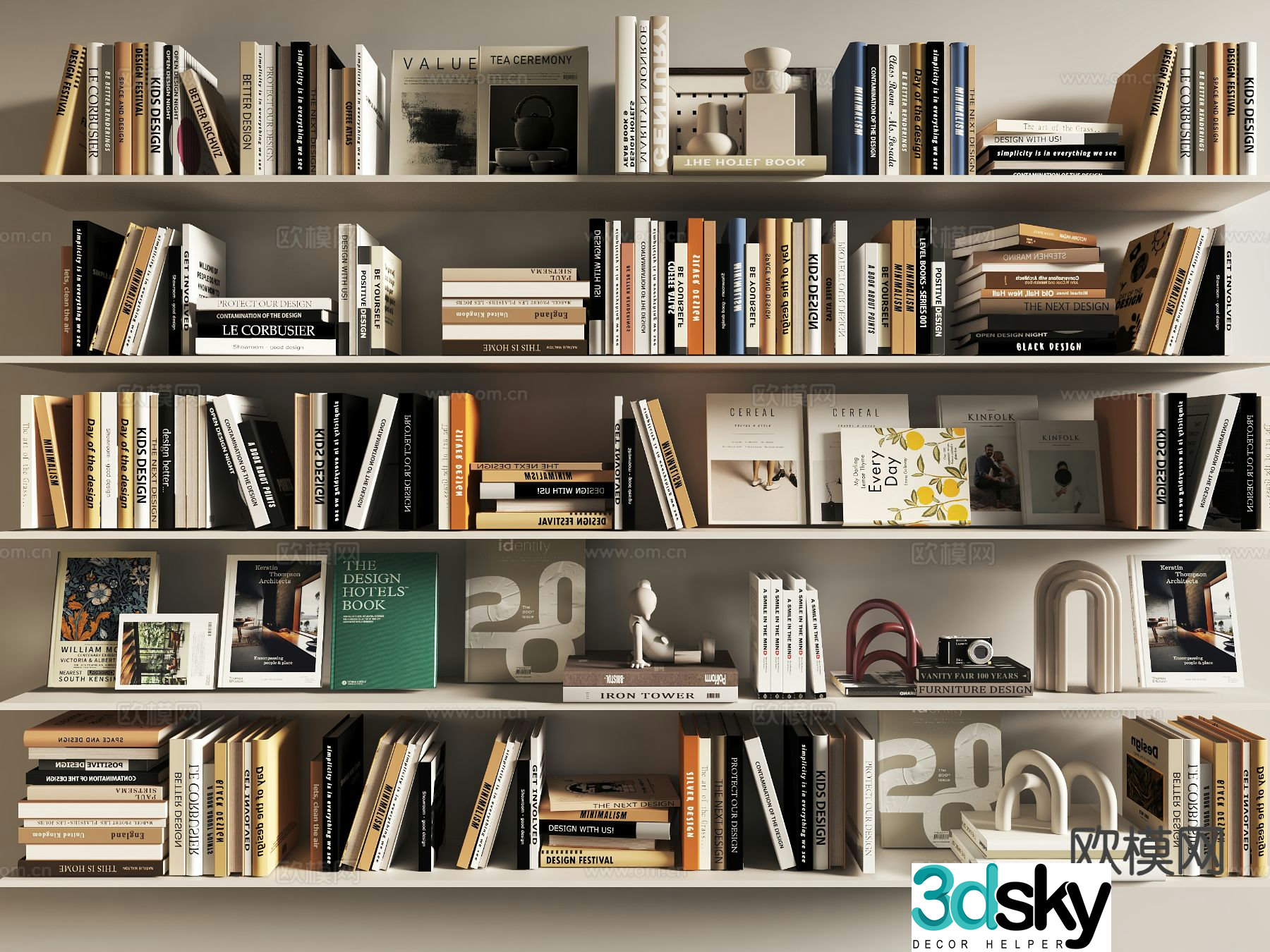 books magazine books pile english book 3d model