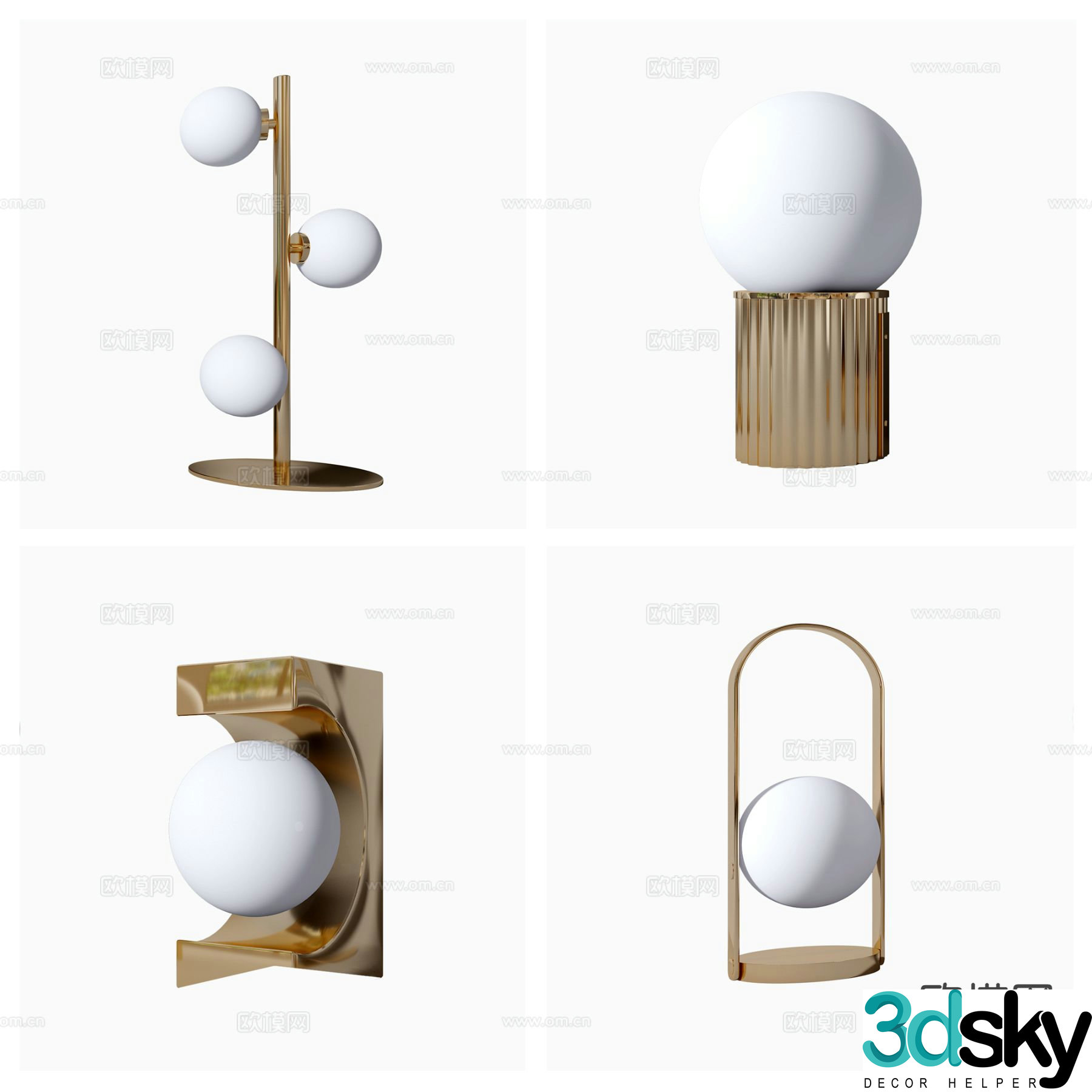 Italian table lamp 3d model