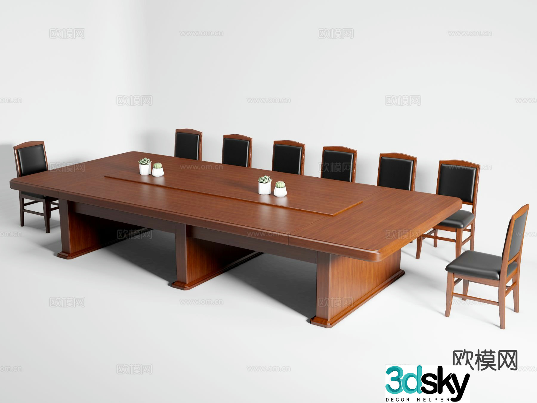Modern conference tables and chairs long tables and chairs 3d model