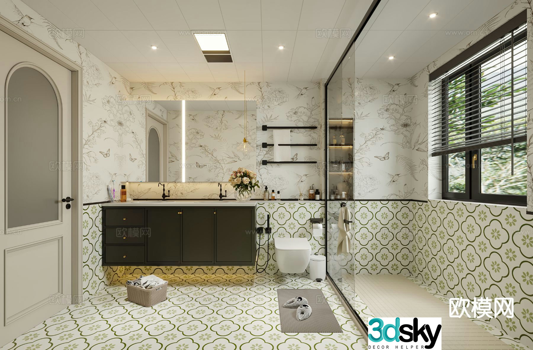 French toilet bathroom toilet 3d model