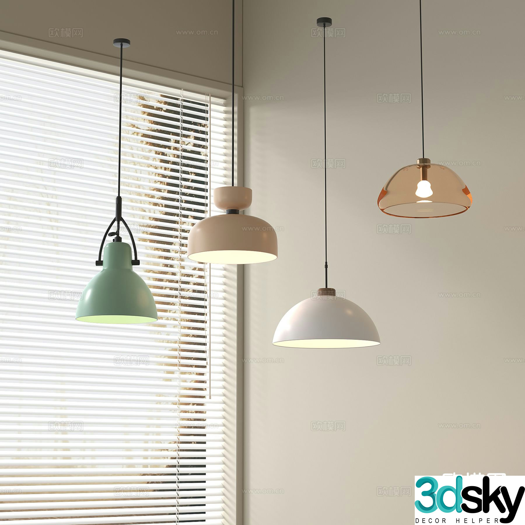 Modern dining room chandelier study chandelier 3d model