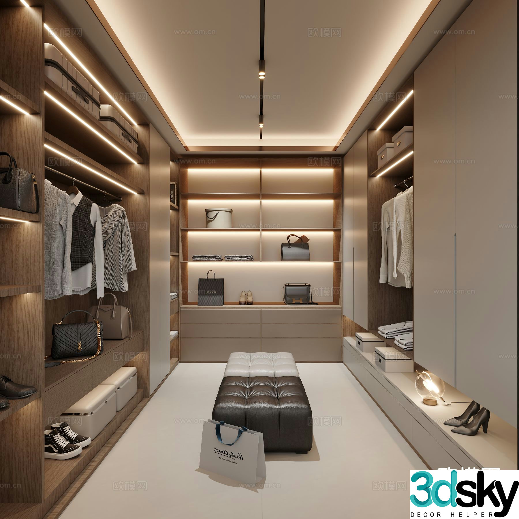 Modern cloakroom 3d model