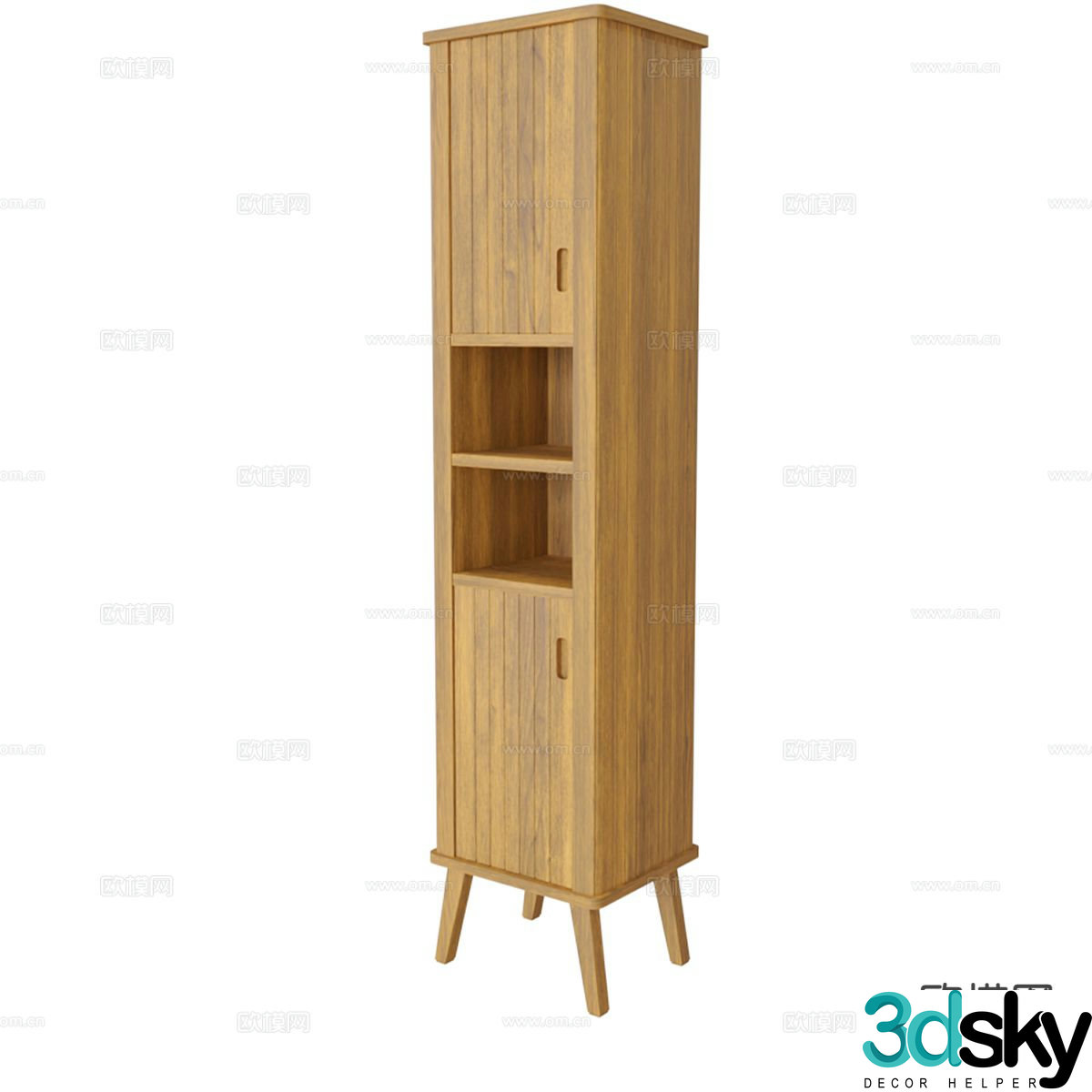 Nordic high cabinet hall cabinet decorative cabinet 3d model