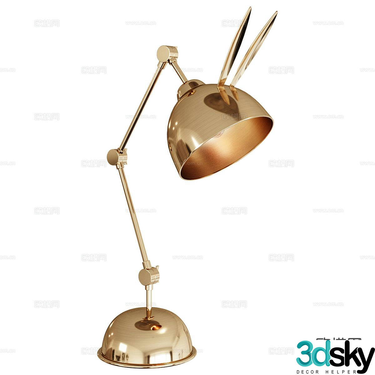 Light luxury table lamp 3D model
