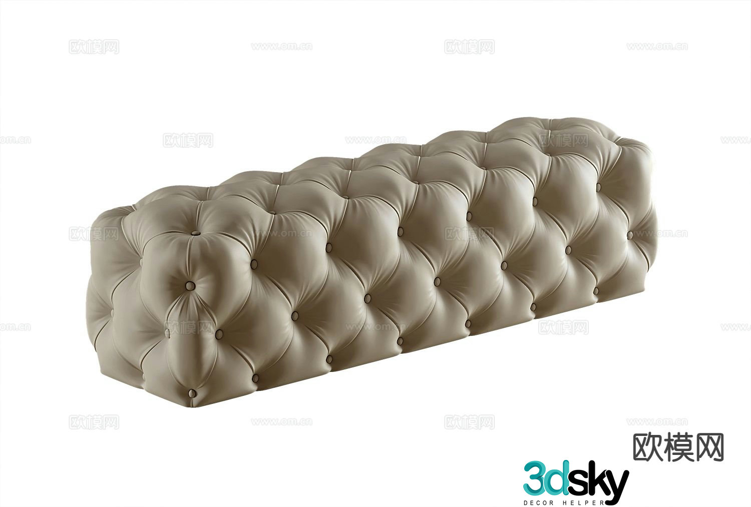 European bedside stool footrest 3d model