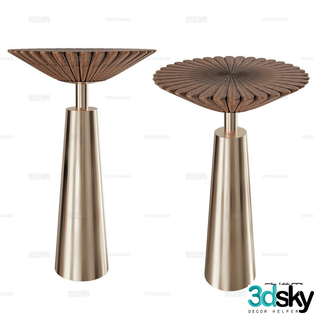 ALMA round table side table angle table 3D model