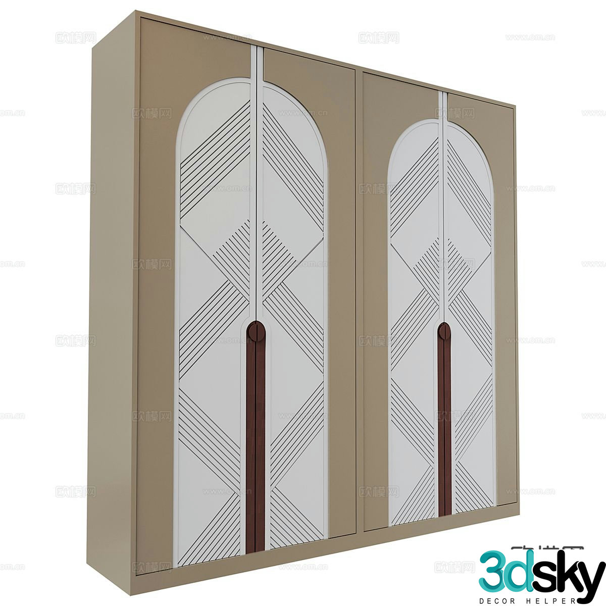 Modern minimalist wardrobe 3d model