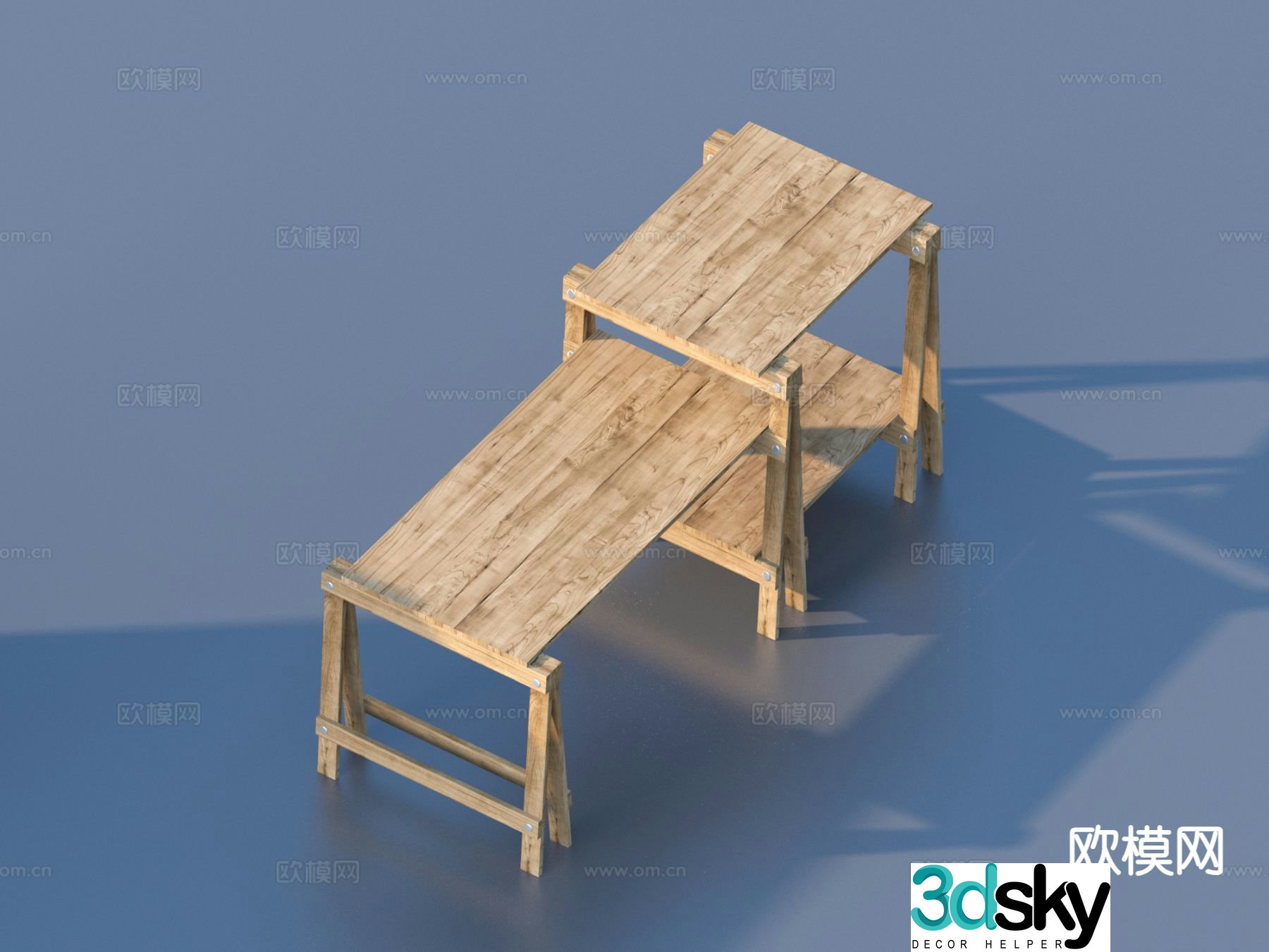 Log wind workbench 3d model