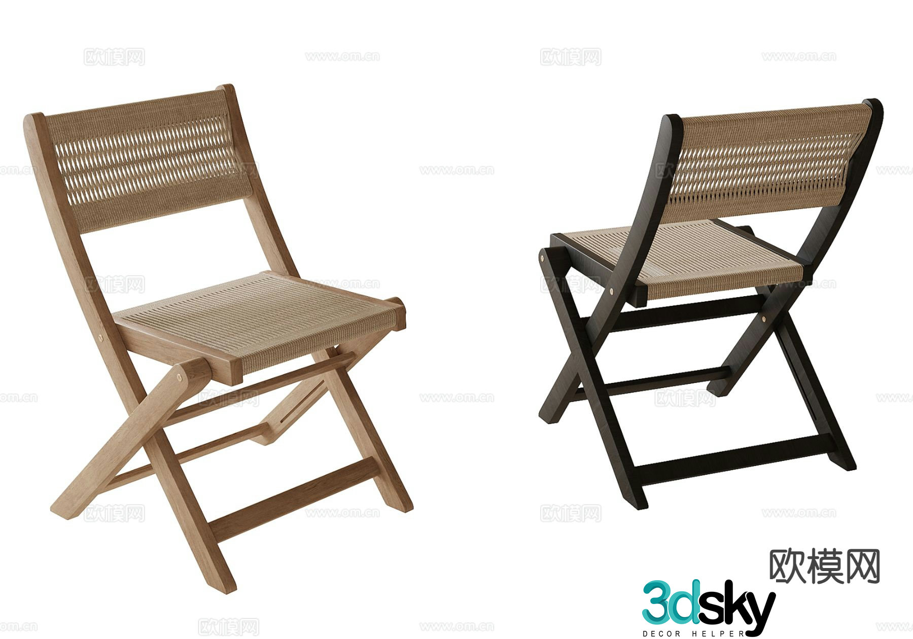 Wabi-sabi chair dining chair single chair leisure chair 3d model