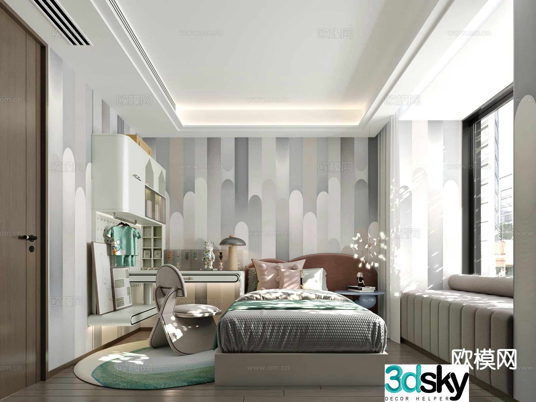 Modern children’s room children’s room 3d model