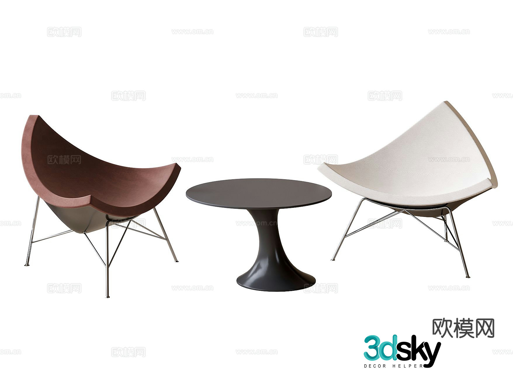 Modern leisure tables and chairs coffee tables and chairs negotiation tables and chairs 3D model