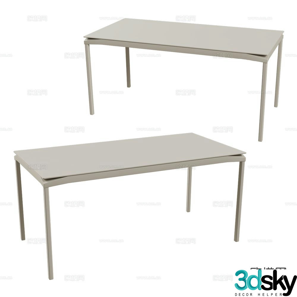Fermob dining table 3d model