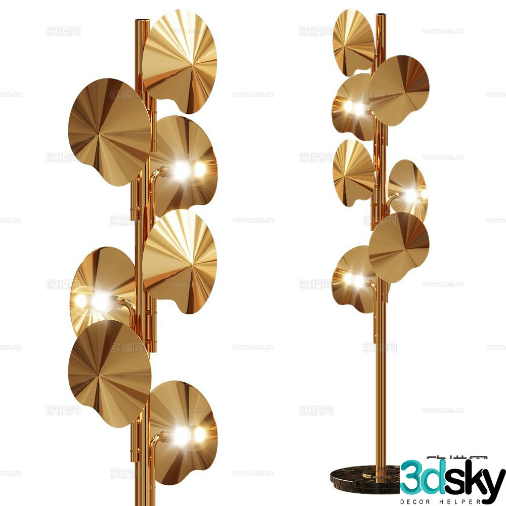 Salto light luxury floor lamp 3d model