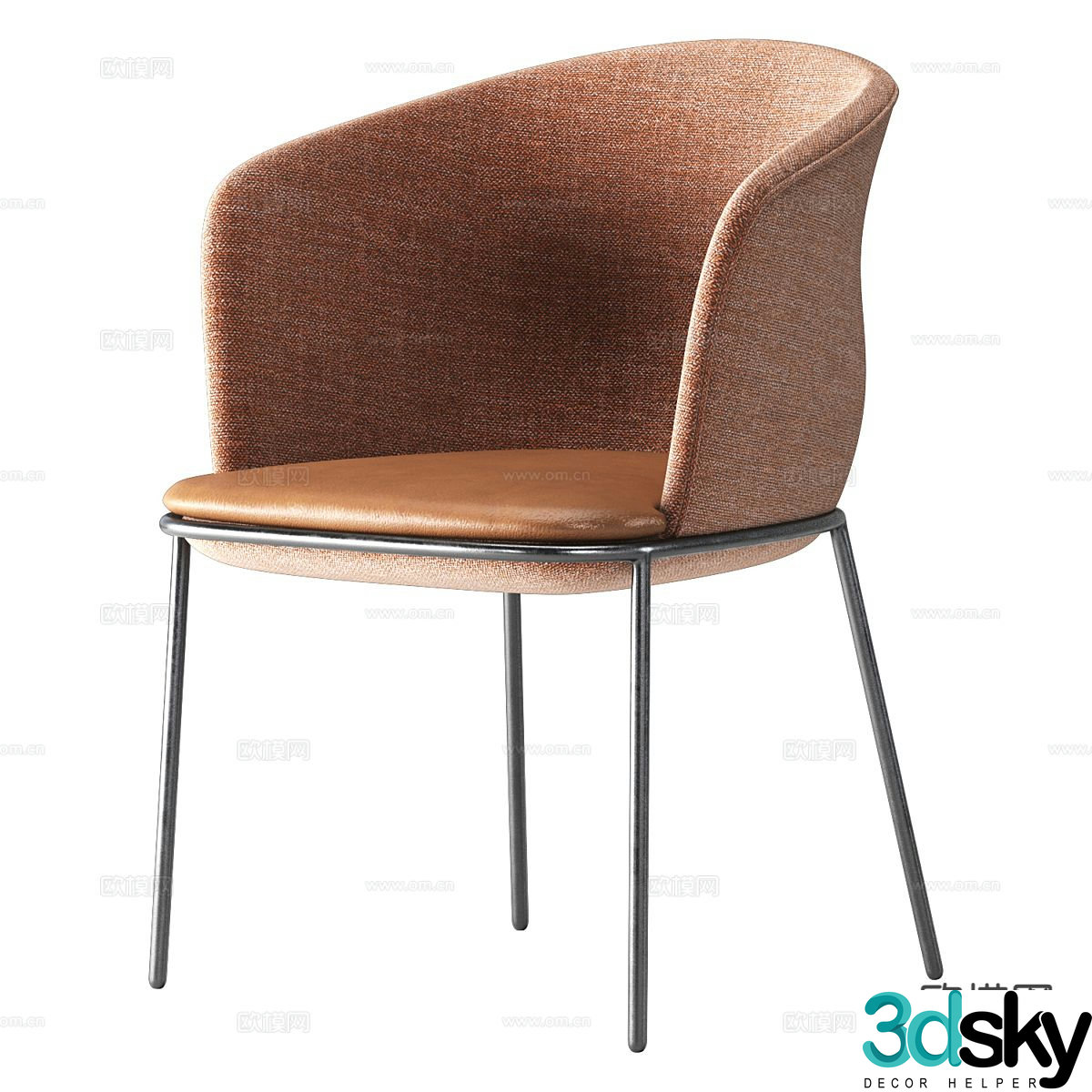 Modern chair dining chair 3d model