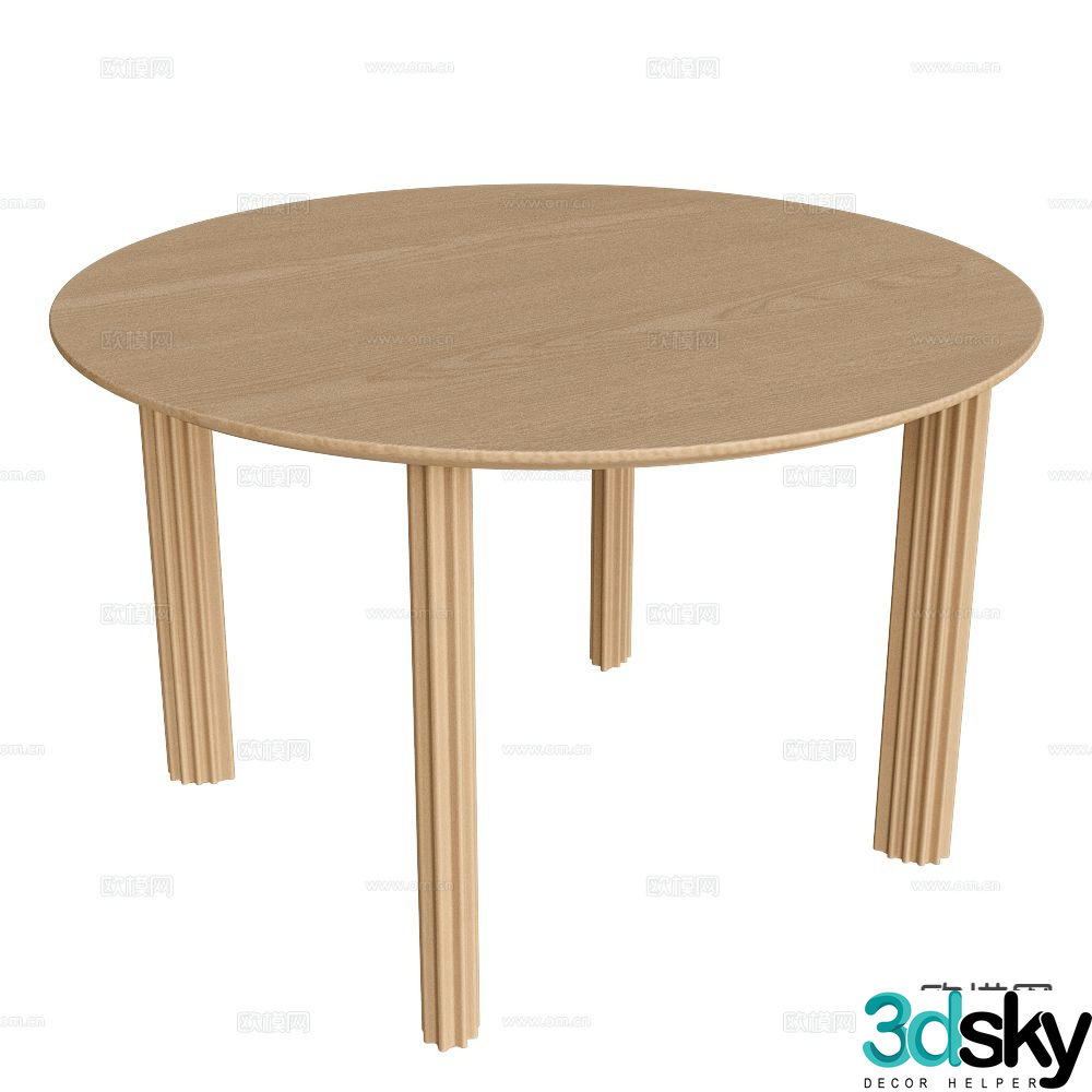 UMAGE round table dining table 3d model
