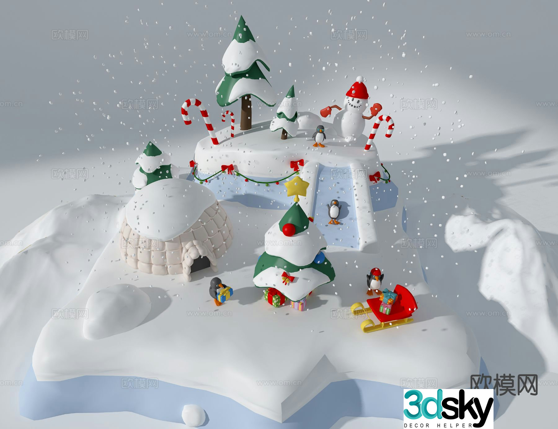 Children’s Christmas decoration snowman decoration 3D model