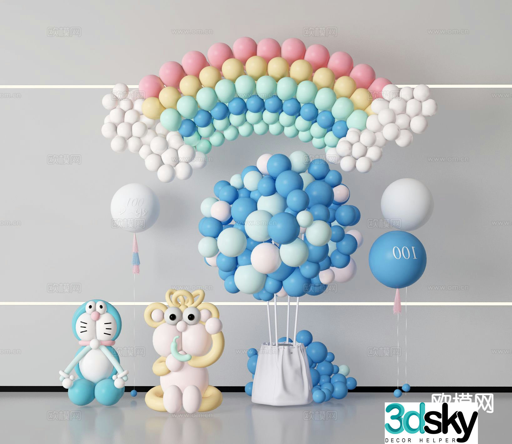 Balloon Beauty Internet Celebrity Beauty 3D Model