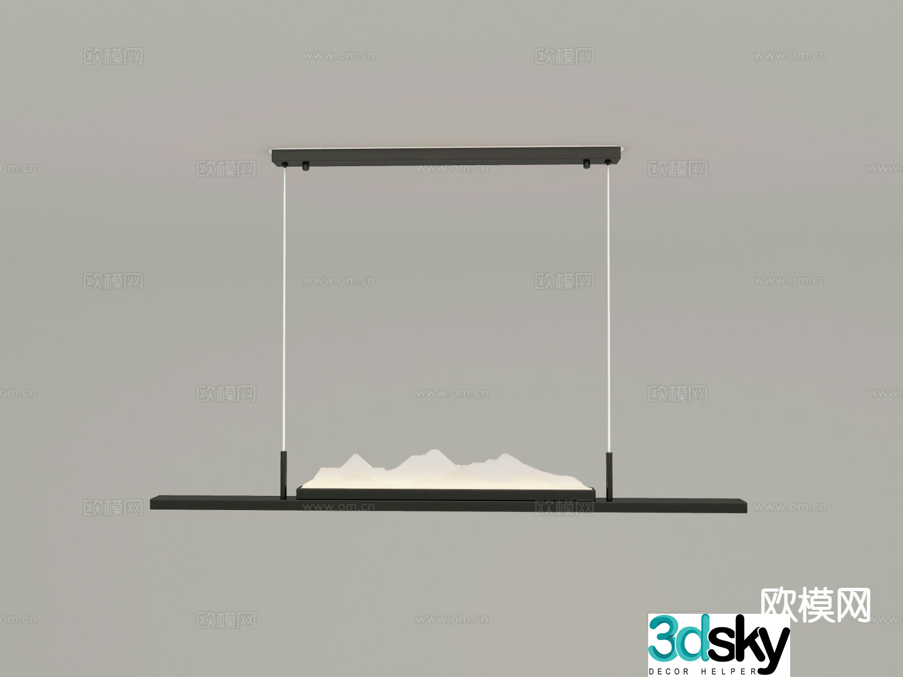 New Chinese style chandelier 3d model