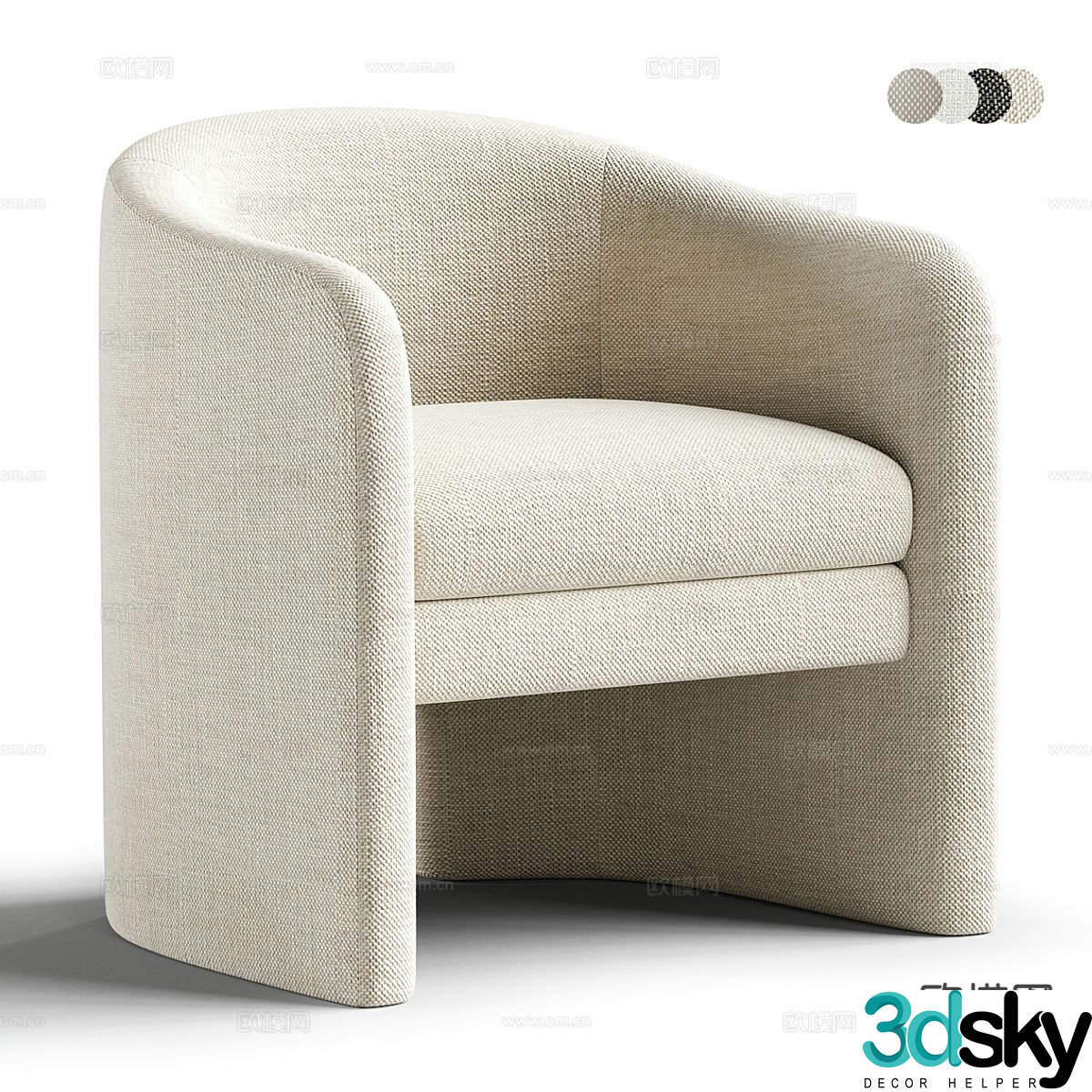 Italian single sofa 3d model