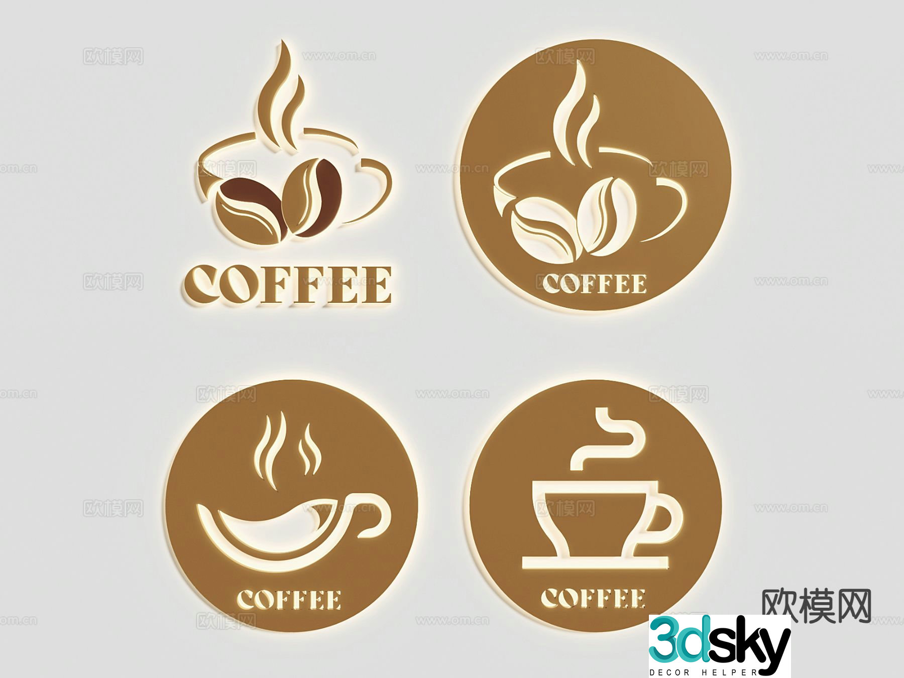 Coffee shop logo coffee shop logo 3d model